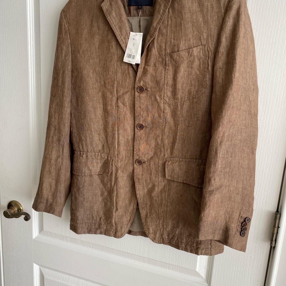The wrinkled look type Linen menssport coat size 38 new Banana republic